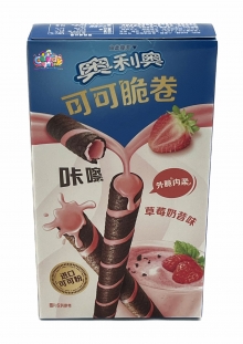 Oreo Cocoa Crisp Wafer Roll Strawberry China 50gr