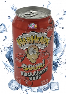 Warheads Sour! Black Cherry Soda (355ml) inkl. 0,25€ Pfand