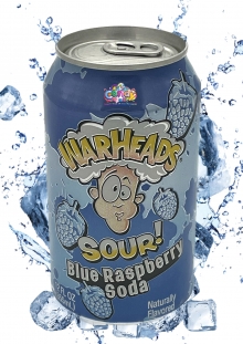 Warheads Sour! Blue Raspberry Soda (355ml) inkl. 0,25€ Pfand